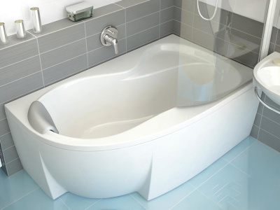 Акриловая ванна угловая Ravak Rosa 95 R 150 см, асимметричная купить в интернет-магазине Азбука Сантехники