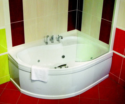 Акриловая ванна угловая Ravak Rosa I R 150 см, асимметричная купить в интернет-магазине Азбука Сантехники