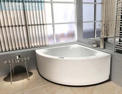 Акриловая ванна угловая Акватек Юпитер, четверть круга, 150 см купить в интернет-магазине Азбука Сантехники
