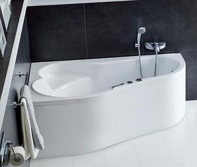 Акриловая ванна угловая Santek Ибица XL L, асимметричная, 159,5 см купить в интернет-магазине Азбука Сантехники