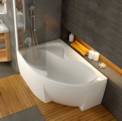 Акриловая ванна угловая Ravak Rosa II Pu Plus 170 L, асимметричная, 170 см купить в интернет-магазине Азбука Сантехники