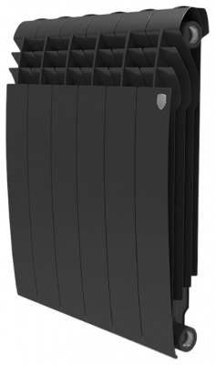 RoyalThermo BiLiner 500 Noir Sable радиатор биметаллический чёрный, 4 секции купить в интернет-магазине Азбука Сантехники