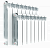 Rifar Alum 350 алюминиевый радиатор отопления, 4 секции купить в интернет-магазине Азбука Сантехники