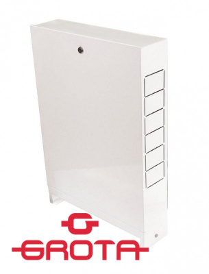 Шкаф для коллектора распределительный наружный Grota ШРН-6 (17–18 выходов, 651 × 120 × 1153 мм) купить в интернет-магазине Азбука Сантехники
