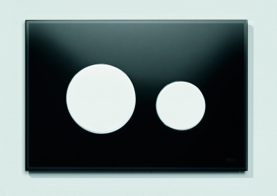 Кнопка смыва TECE Loop 9240654 черное стекло, кнопка — белая купить в интернет-магазине Азбука Сантехники