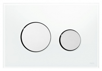 Кнопка смыва TECE Loop 9240660 белое стекло, кнопка — хром купить в интернет-магазине Азбука Сантехники