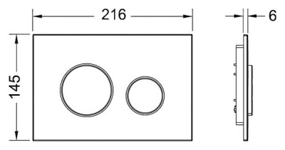 Кнопка смыва TECE Loop9 240625 хром матовый купить в интернет-магазине Азбука Сантехники