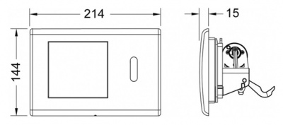 Кнопка смыва TECE Planus 6 V-Batterie 9240351 хром купить в интернет-магазине Азбука Сантехники