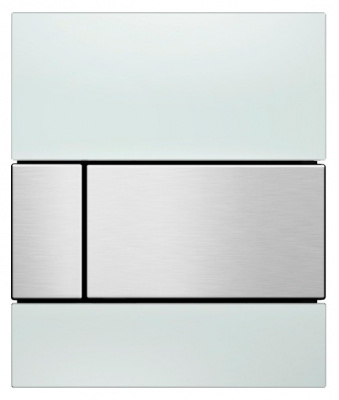 Кнопка смыва TECE Square Urinal 9242801 белое стекло, кнопка — сатин купить в интернет-магазине Азбука Сантехники