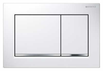 Кнопка смыва Geberit Omega 30 115.080.KJ.1 белая / хром купить в интернет-магазине Азбука Сантехники