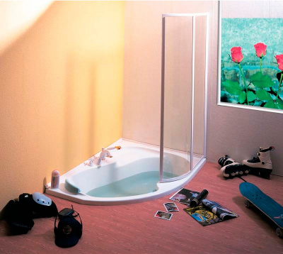Акриловая ванна угловая Ravak Rosa II R 150 см, асимметричная купить в интернет-магазине Азбука Сантехники