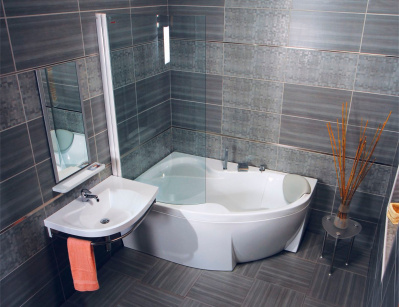 Акриловая ванна угловая Ravak Rosa II L 150 см, асимметричная купить в интернет-магазине Азбука Сантехники