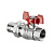 Кран шаровой полнопроходной Oventrop Optibal — 1/2" ВР/НГ, PN16, max t 100 °C, ручка-бабочка красная купить в интернет-магазине Азбука Сантехники