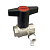 Кран шаровой полнопроходной Oventrop Optibal — 1/2" ВР/ВР, PN16, max t 100 °C, со сливным краном 1/4" купить в интернет-магазине Азбука Сантехники