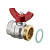 Кран шаровой для коллектора Oventrop Multidis SH — 3/4" x 1" ВР/НР, плоское уплотнение купить в интернет-магазине Азбука Сантехники