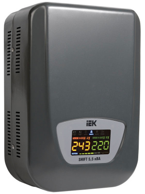 Стабилизатор напряжения IEK Shift электромеханический настенный 5,5кВА 25А, входное напряжение 120-250В купить в интернет-магазине Азбука Сантехники