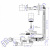 Полуавтомат для ванны McAlpine L380-700 мм с поворотной квадратной головкой и кнопкой раздвижной купить в интернет-магазине Азбука Сантехники