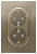Schneider Electric AtlasDesign Шампань Розетка двойная с/з со шторками 16A в сборе купить в интернет-магазине Азбука Сантехники