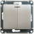 Schneider Electric Glossa Перламутр Выключатель 2-клавишный с подсветкой (схема 5A) 10AX механизм купить в интернет-магазине Азбука Сантехники
