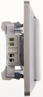 Schneider Electric Glossa Платина Выключатель 1-клавишный (схема 1) 10AX в сборе купить в интернет-магазине Азбука Сантехники