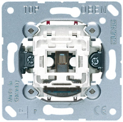 Jung Механизм Выключатель 10AX 250V контрольный двухполюсный купить в интернет-магазине Азбука Сантехники