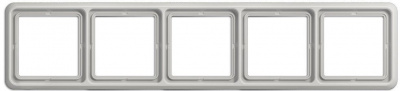 Jung CD 500 Светло-серый Рамка 5-постовая купить в интернет-магазине Азбука Сантехники