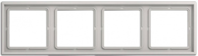 Jung LS 990 Светло-серый Рамка 4-постовая купить в интернет-магазине Азбука Сантехники