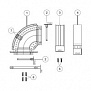 Отвод 90° с фланцем Protherm Ø 60/100 мм для коаксиального дымохода, для котлов ЯГУАР купить в интернет-магазине Азбука Сантехники