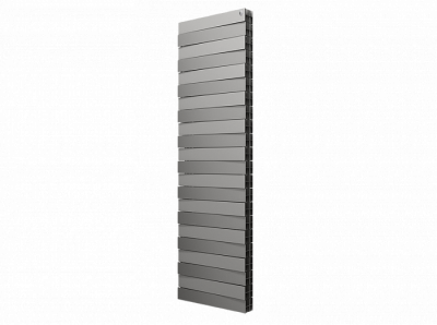 Радиатор биметаллический Royal Thermo PianoForte Tower 500 Silver Satin, серебристый, 18 секций купить в интернет-магазине Азбука Сантехники