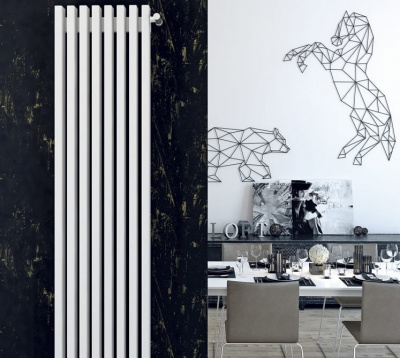 Дизайн-радиатор Loten Грей V 1000 × 380 × 60 купить в интернет-магазине Азбука Сантехники