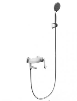 Смеситель для ванны Grohenberg GB8001 с ручным душем, хром/белый купить в интернет-магазине Азбука Сантехники