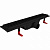 Душевой лоток MIANO MEDIUM BLACK EDITION 500 мм, боковой слив D50, черная матовая решетка, черный корпус купить в интернет-магазине Азбука Сантехники