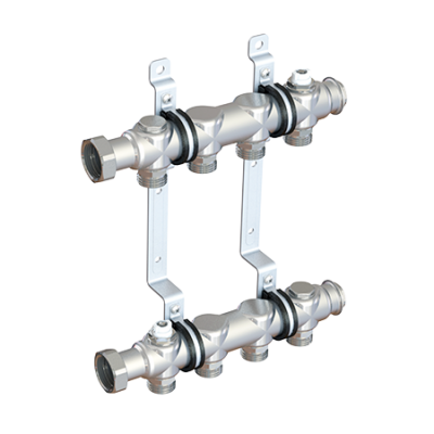 Коллекторная группа ELSEN 1", 5 контуров 3/4", без вентилей и расходомеров, нержавеющая сталь купить в интернет-магазине Азбука Сантехники