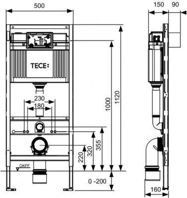Комплект установки подвесного унитаза TECE: модуль, панель TECEloop белая, унитаз TECEone купить в интернет-магазине Азбука Сантехники
