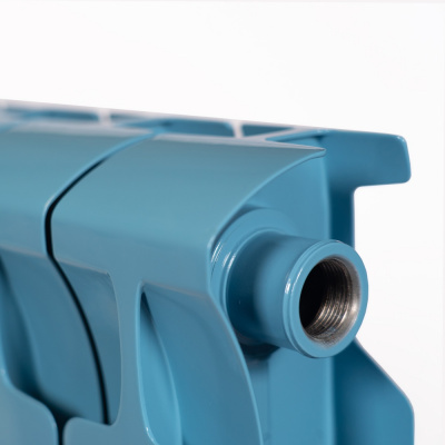 Радиатор биметаллический RIFAR Monolit 500, боковое подключение, 4 секции, сапфир (RAL 5024 синий) купить в интернет-магазине Азбука Сантехники