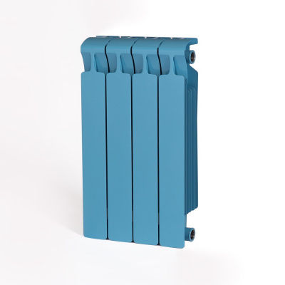 Радиатор биметаллический RIFAR Monolit 500, боковое подключение, 4 секции, сапфир (RAL 5024 синий) купить в интернет-магазине Азбука Сантехники