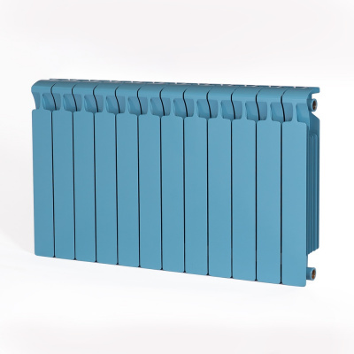 Радиатор биметаллический RIFAR Monolit 500, боковое подключение, 12 секций, сапфир (RAL 5024 синий) купить в интернет-магазине Азбука Сантехники