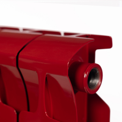 Радиатор биметаллический RIFAR Monolit 500, боковое подключение, 4 секции, бордо (RAL 3011 красный) купить в интернет-магазине Азбука Сантехники