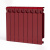 Радиатор биметаллический RIFAR Monolit 500, боковое подключение, 8 секций, бордо (RAL 3011 красный) купить в интернет-магазине Азбука Сантехники