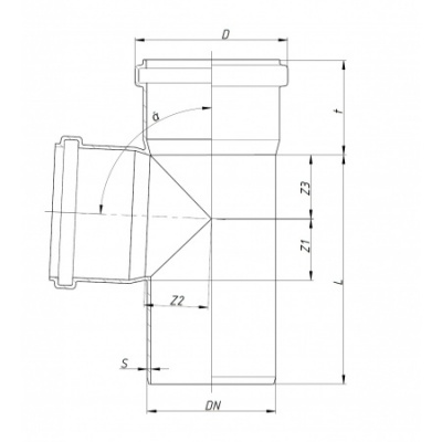 Тройник ПВХ Ostendorf Ø 110 × 110 мм × 87° для наружной канализации купить в интернет-магазине Азбука Сантехники