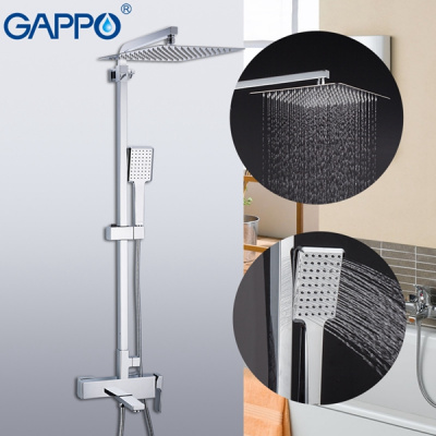 Душевая система Gappo G2418, хром, излив поворотный, (ручная лейка, верхний душ) купить в интернет-магазине Азбука Сантехники
