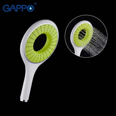 Лейка для душа Gappo G09, белая/салатовая купить в интернет-магазине Азбука Сантехники
