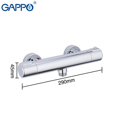 Смеситель термостатический Gappo G2090 для душа, хром купить в интернет-магазине Азбука Сантехники