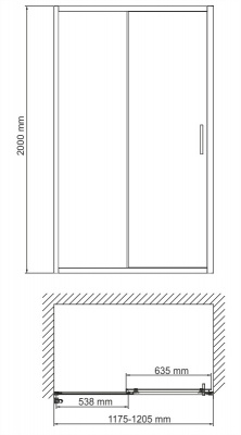 Душевая дверь WasserKRAFT Main 41S05 купить в интернет-магазине Азбука Сантехники