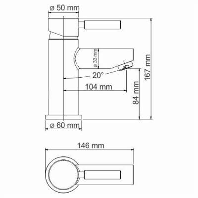 Смеситель термостатический для умывальника WasserKRAFT Main 4103 Thermo купить в интернет-магазине Азбука Сантехники