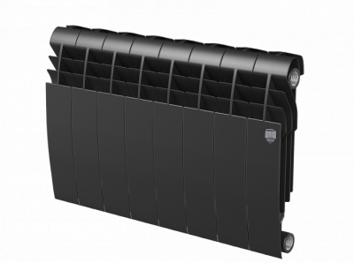 Радиатор биметаллический RoyalThermo BiLiner 350 Noire Sable черный графитовый, 8 секций купить в интернет-магазине Азбука Сантехники