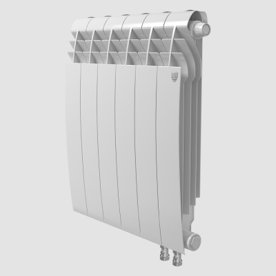 Радиатор биметаллический RoyalThermo Biliner 500 VD с нижним подключением, Bianco Traffico белый, 10 секций купить в интернет-магазине Азбука Сантехники