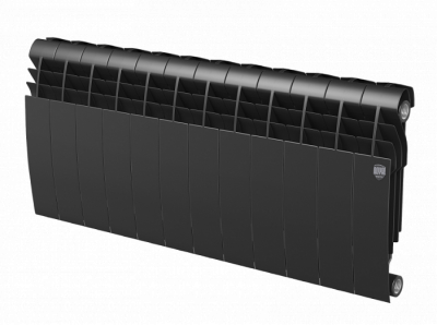 Радиатор биметаллический RoyalThermo Biliner 350 VD с нижним подключением, Noir Sable черный графитовый, 12 секций купить в интернет-магазине Азбука Сантехники