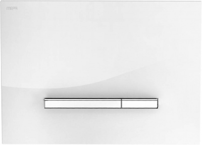 Клавиша смыва для унитазов Mepa Sirius A 421740, белое стекло купить в интернет-магазине Азбука Сантехники