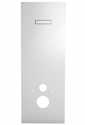 Стеклянная панель с клавишей смыва Mepa Mondo 421920, белая купить в интернет-магазине Азбука Сантехники